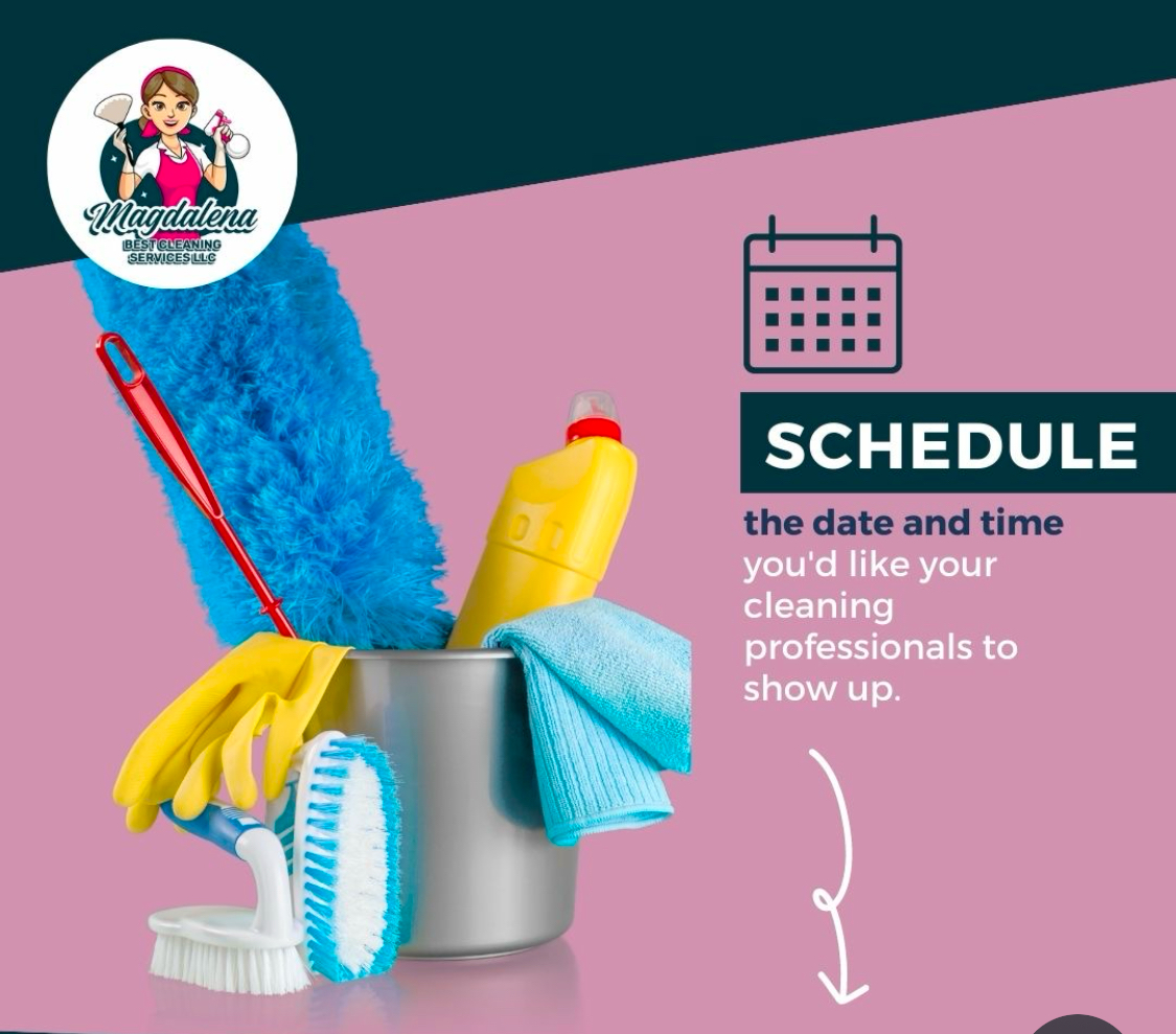 Cleaning supplies and scheduling